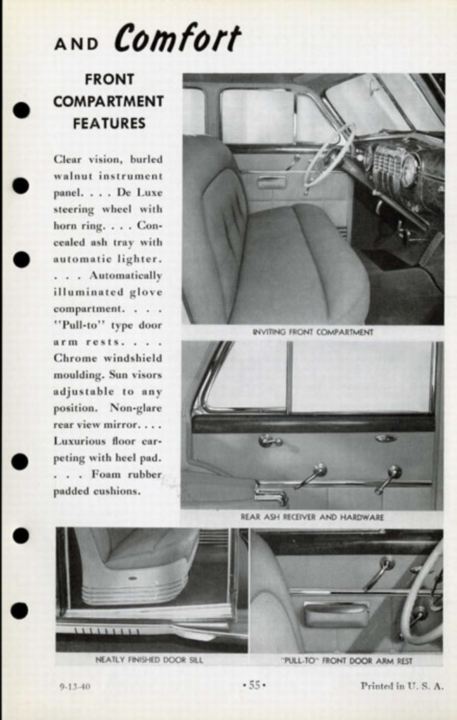 1941 Cadillac Salesmans Data Book Page 17